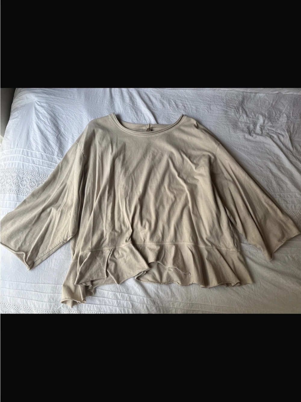 Cynthia Ashby Lightweight Peplum Hem Top